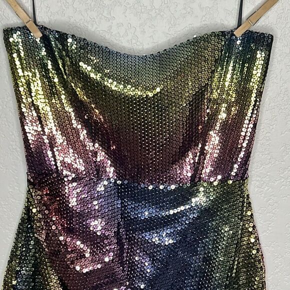 NWT The New Arrivals by ILKYAZ OZEL Isla Blue Jade Bustier Dress EU 38/Medium - Picture 4 of 16